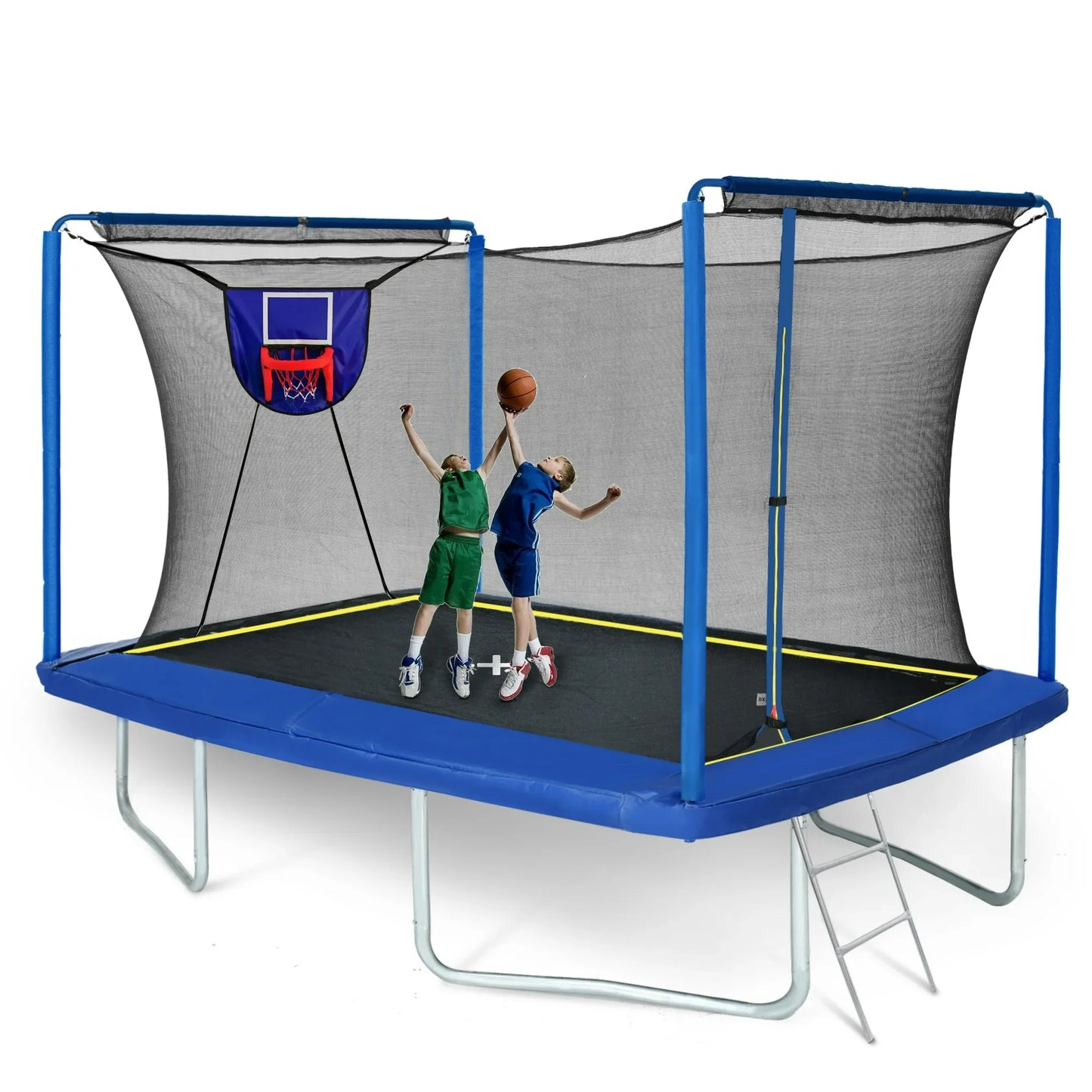 8x12ft Rectangle Trampoline, Segmart 1000LBS Weight Capacity Trampoline for Adult Kids, Outdoor Rectangle Trampolines for Backyard, Large Gymnastics Trampolines with Enclosure Net & Football Target