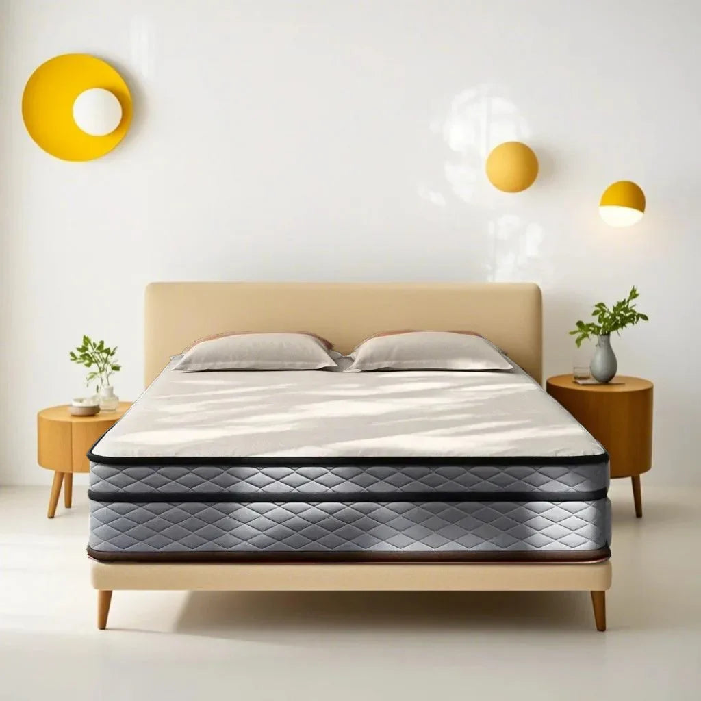 PORKISS 12 Inch Memory Foam Mattress Twin Size, Cooling Gel Memory Foam Hybrid Mattress with Euro Top Pocket Coil, Modern Mattress in a Box with Motion Isolation, Pressure Relief, CertiPUR-US