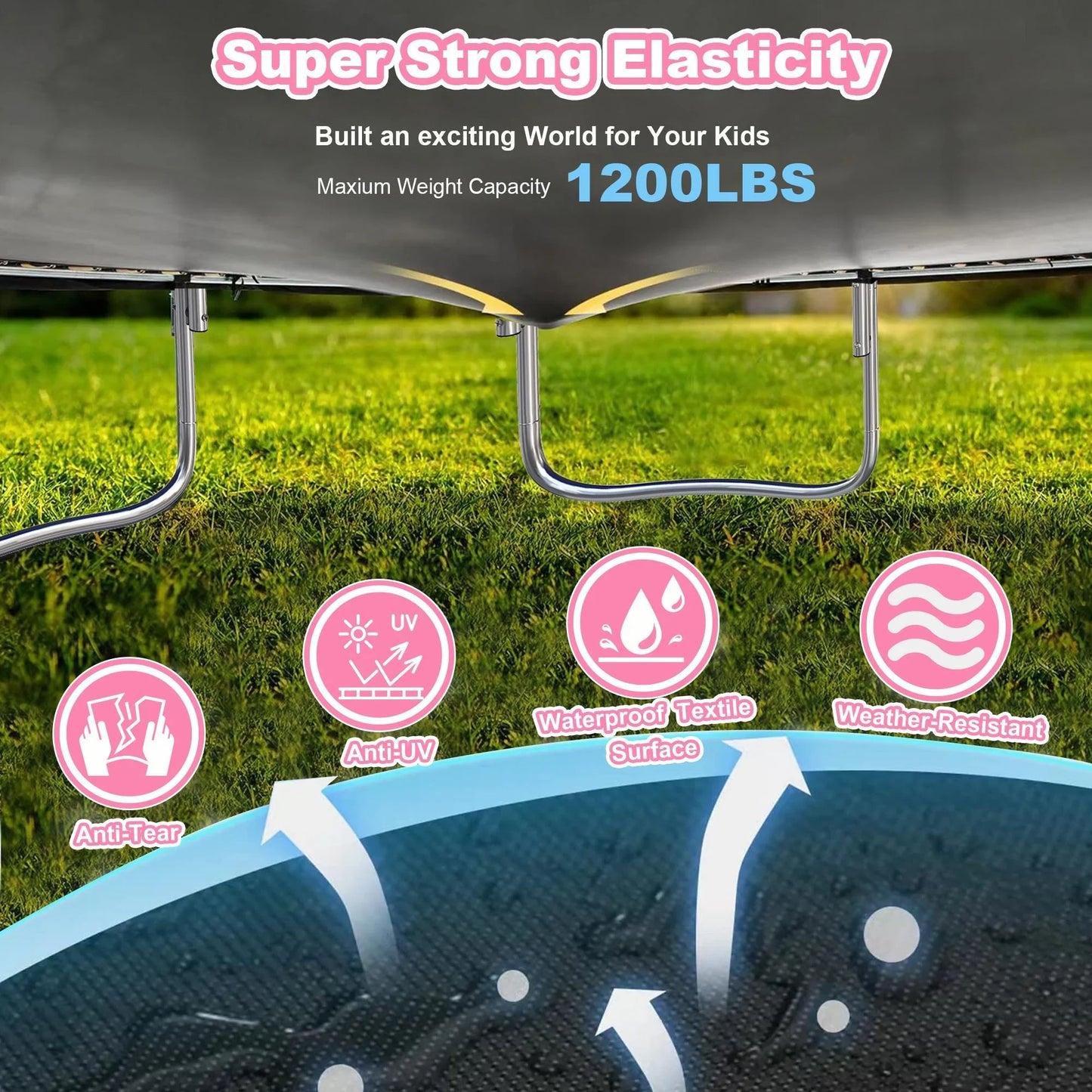 16' Trampoline for Kids with Basketball Hoop, SEGMART Upgraded Kids Outdoor Trampoline with Enclosure Net and Ladder, Heavy Duty Round Recreational Trampoline for Indoor Outdoor Backyard